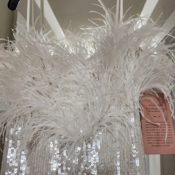 Audrey Adele Adelaide Feather & Sequin Mini Dress - Picture 8 of 11